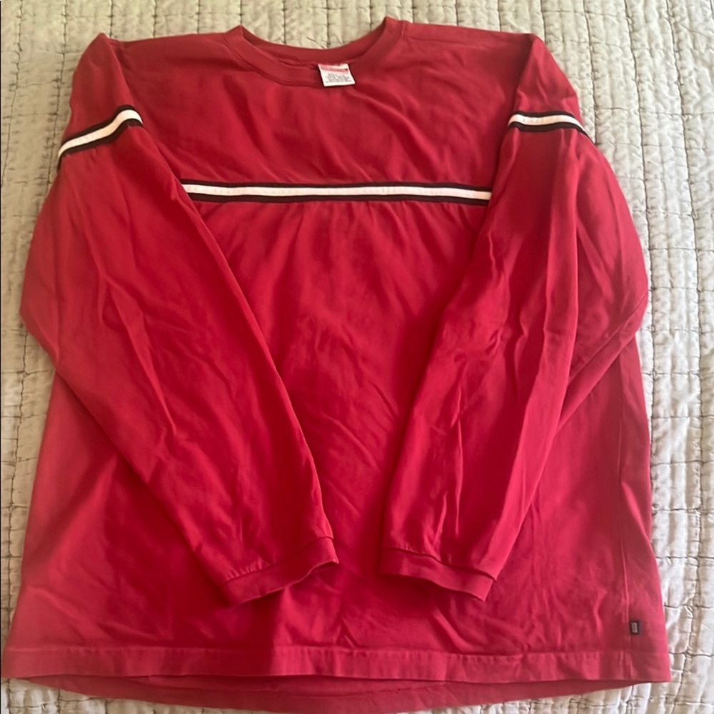Red Long Sleeve Men's Sweater